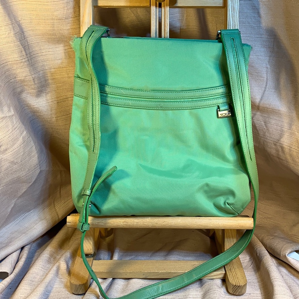 TUMI leather/nylon crossbody/shoulder bag preloved